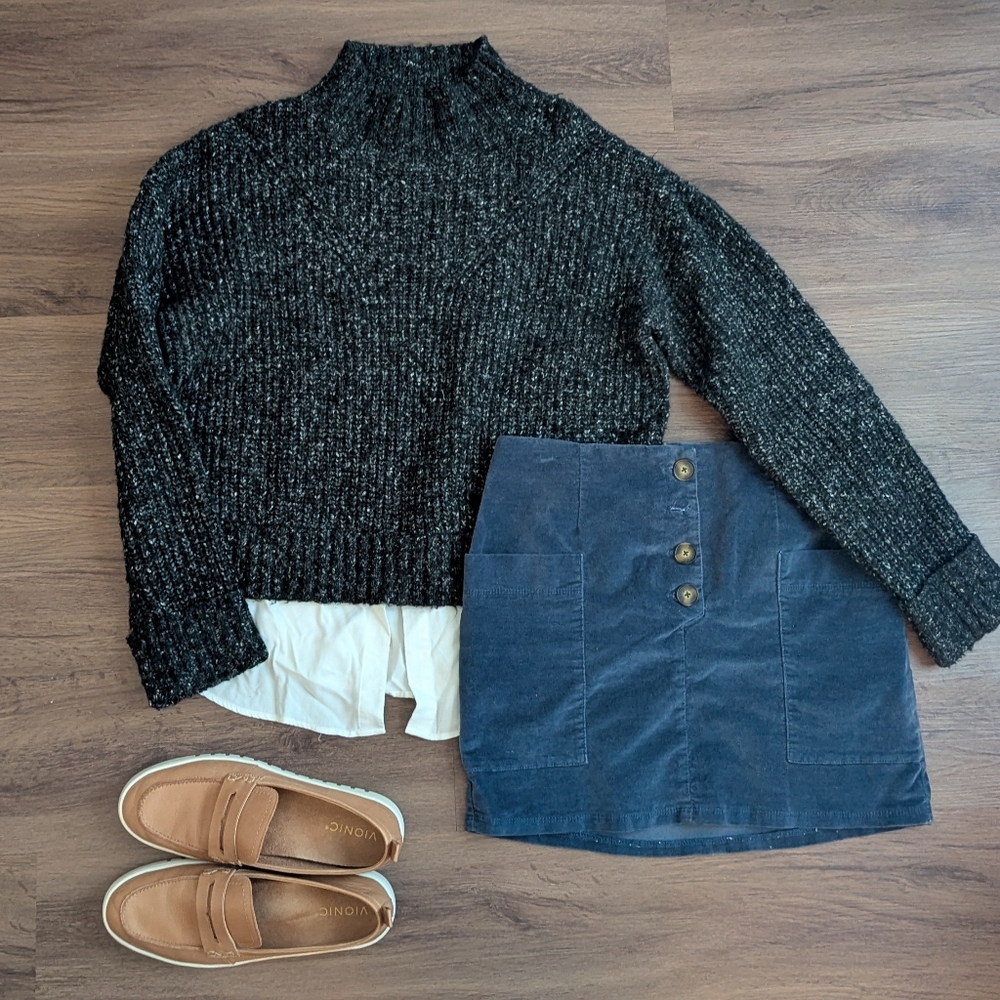 Boutique Mustard Seed Layered Sweater